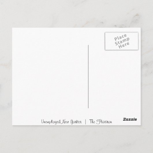 De flatiron briefkaart (Achterkant)