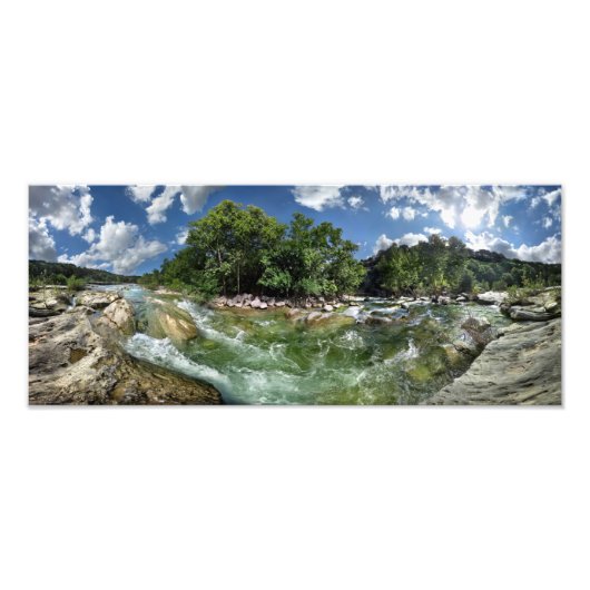 De Flats van Barton Creek in Austin, Texas Foto Afdruk (Voorkant)