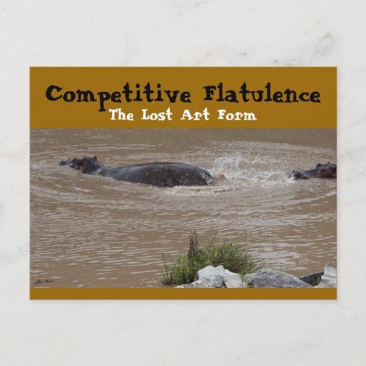 De Flatulent Defense Briefkaart (Voorkant)