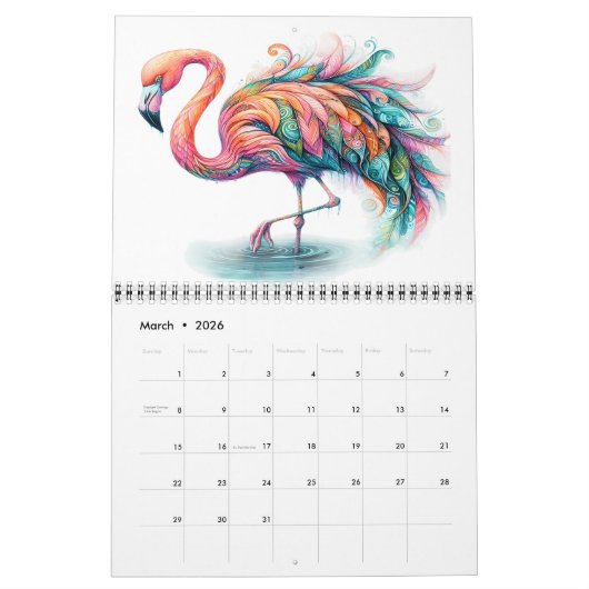 De Flaunty Flamingo Versie 2 Kalender (Mar 2026)