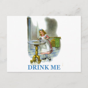 De flesjes zeiden dat ze me Drink, dus Alice deed  Briefkaart