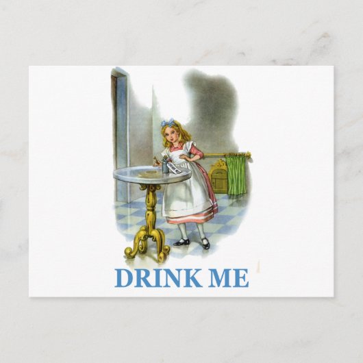 De flesjes zeiden dat ze me Drink, dus Alice deed Briefkaart (Voorkant)
