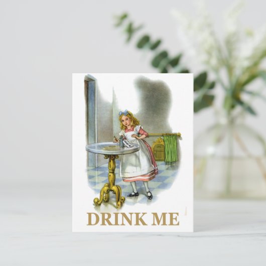 De flesjes zeiden dat ze me Drink, dus Alice deed Briefkaart (Staand voorkant)