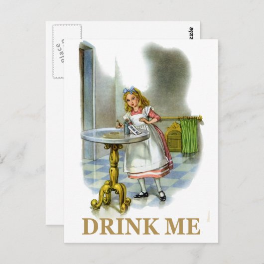 De flesjes zeiden dat ze me Drink, dus Alice deed  Briefkaart (Voorkant / Achterkant)