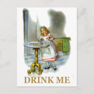 De flesjes zeiden dat ze me Drink, dus Alice deed  Briefkaart