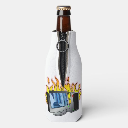 De Flessenkoeler van het computerbrandschuim Flesjeskoeler (Fles Achterkant)