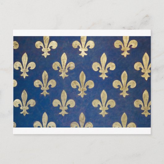 De fleur-de-lis of fleur-de-lys briefkaart (Voorkant)