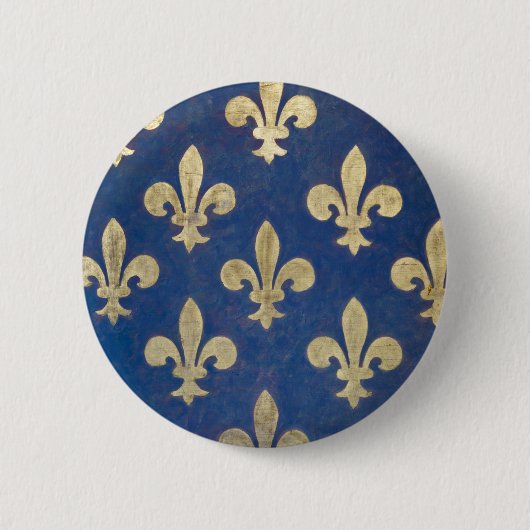 De fleur-de-lis of fleur-de-lys ronde button 5,7 cm (Voorkant)