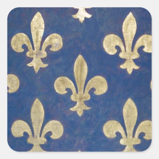 De fleur-de-lis of fleur-de-lys vierkante sticker (Voorkant)