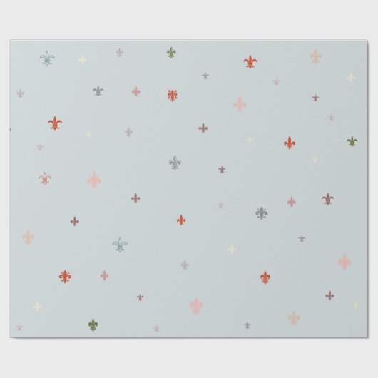 De Fleur-de-Lis - pasteelkleuren Cadeaupapier (Vlak)