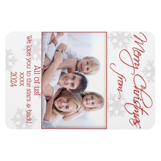 De flexibele magneet van de kerstfotokaart (Horizontaal)