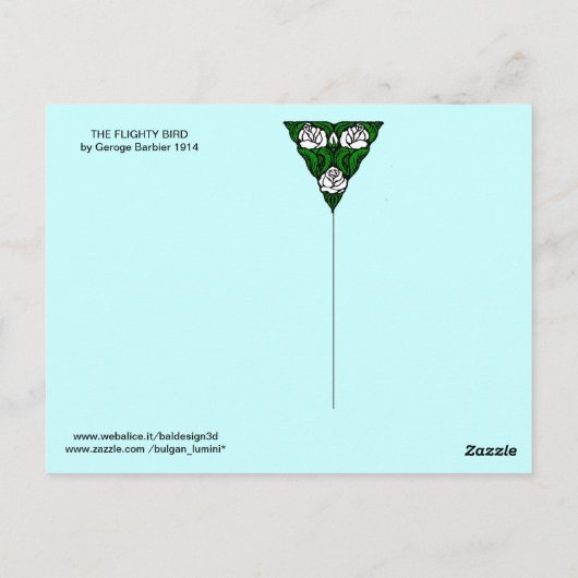 DE FLIGHTE GROOT, BEAUTY MODE DESIGNER BRIEFKAART (Achterkant)