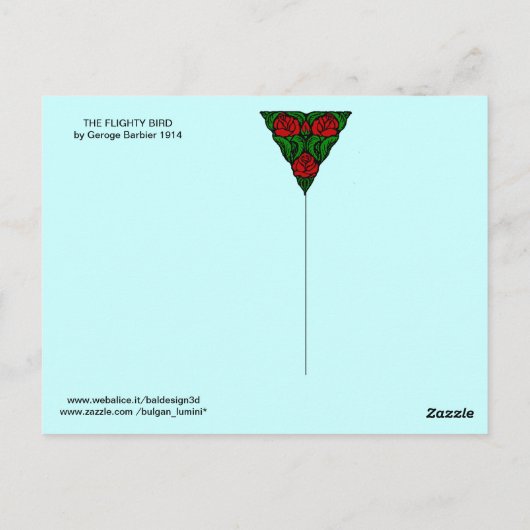 DE FLIGHTE GROOT, BEAUTY MODE DESIGNER BRIEFKAART (Achterkant)