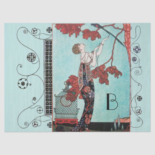 DE FLIGHTE GROOT, BEAUTY MODE DESIGNER MONOGRAM TISSUEPAPIER (Voorkant)