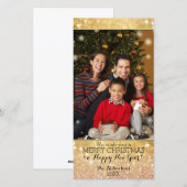 De Flikkering van de Fonkeling van de Foto van de Feestdagenkaart (Voorkant / Achterkant)