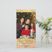 De Flikkering van de Fonkeling van de Foto van de Feestdagenkaart (Staand voorkant)