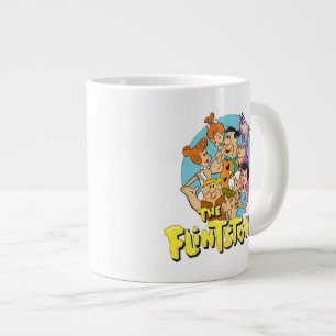De Flintstones en Rubbles Familie Grafisch Grote Koffiekop