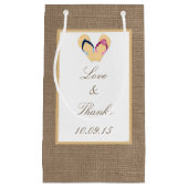 De Flip-Flop Zandstrand Jute Bruiloftcollectie Klein Cadeauzakje (Voorkant)