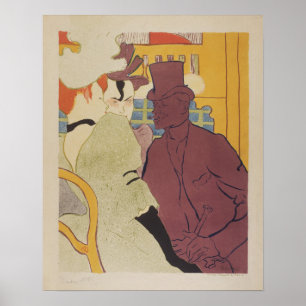 De Flirtende Engelsman door Toulouse Lautrec Poster