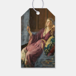 De Flirtende Vrouw (door John Collier) Cadeaulabel