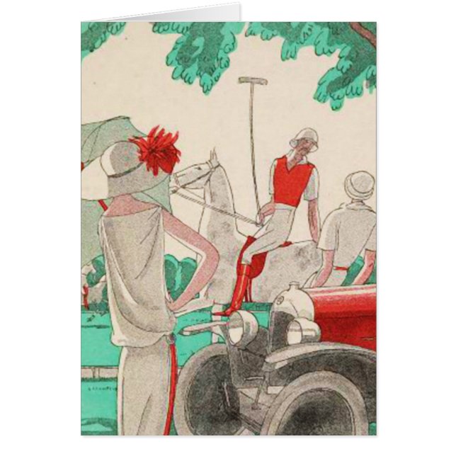 De Flirting Polo Player op Horseback (Voorkant)