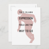 De flits | "Blanco uitdrukking" Citaat Silhouette Briefkaart (Voorkant / Achterkant)