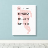 De flits | "Blanco uitdrukking" Citaat Silhouette Canvas Afdruk (Insitu (Houten vloer))