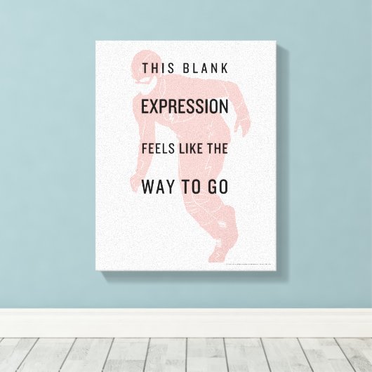 De flits | "Blanco uitdrukking" Citaat Silhouette Canvas Afdruk (Insitu (Houten vloer))