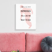 De flits | "Blanco uitdrukking" Citaat Silhouette Canvas Afdruk (Insitu (Woonkamer))