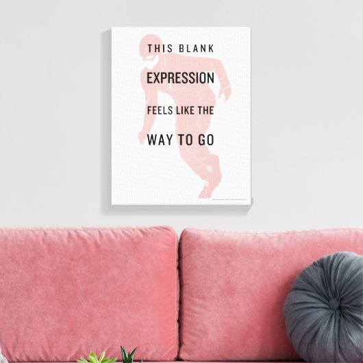 De flits | "Blanco uitdrukking" Citaat Silhouette Canvas Afdruk (Insitu (Woonkamer))