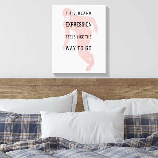 De flits | "Blanco uitdrukking" Citaat Silhouette Canvas Afdruk (Insitu (Slaapkamer))