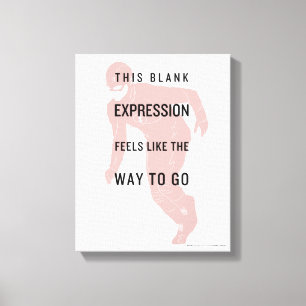 De flits   "Blanco uitdrukking" Citaat Silhouette Canvas Afdruk