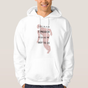 De flits   "Blanco uitdrukking" Citaat Silhouette Hoodie