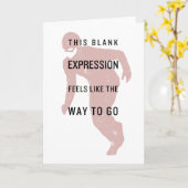 De flits | "Blanco uitdrukking" Citaat Silhouette Kaart (Gele Bloem)