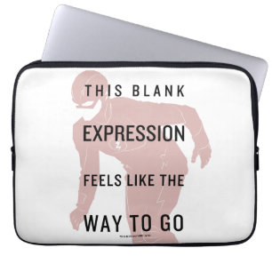 De flits   "Blanco uitdrukking" Citaat Silhouette Laptop Sleeve