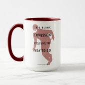 De flits | "Blanco uitdrukking" Citaat Silhouette Mok (Links)