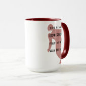 De flits | "Blanco uitdrukking" Citaat Silhouette Mok (Voorkant rechts)