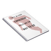 De flits | "Blanco uitdrukking" Citaat Silhouette Notitieboek (Rechterzijde)