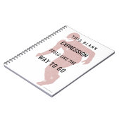 De flits | "Blanco uitdrukking" Citaat Silhouette Notitieboek (Linkerzijde)