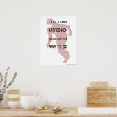 De flits | "Blanco uitdrukking" Citaat Silhouette Poster (Keuken)