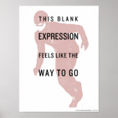 De flits | "Blanco uitdrukking" Citaat Silhouette Poster (Voorkant)