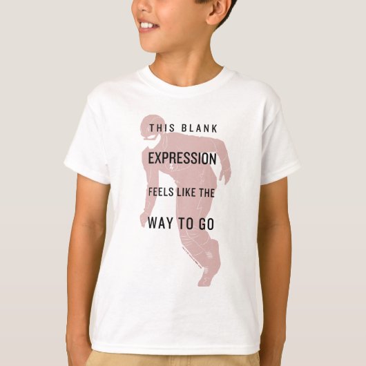 De flits | "Blanco uitdrukking" Citaat Silhouette T-shirt (Voorkant)