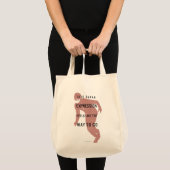 De flits | "Blanco uitdrukking" Citaat Silhouette Tote Bag (Voorkant (product))