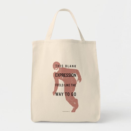De flits | "Blanco uitdrukking" Citaat Silhouette Tote Bag (Voorkant)