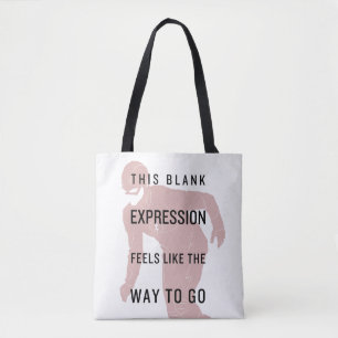De flits "Blanco uitdrukking" Citaat Silhouette Tote Bag