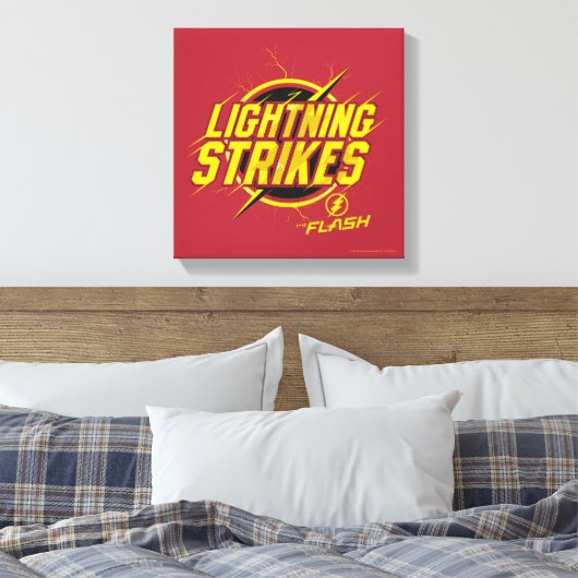 De flits | "blikseminslag" canvas afdruk (Insitu (Slaapkamer))