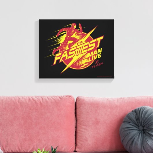 De flits | De snelste Man leeft Canvas Afdruk (Insitu (Woonkamer))