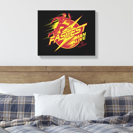 De flits | De snelste Man leeft Canvas Afdruk (Insitu (Slaapkamer))