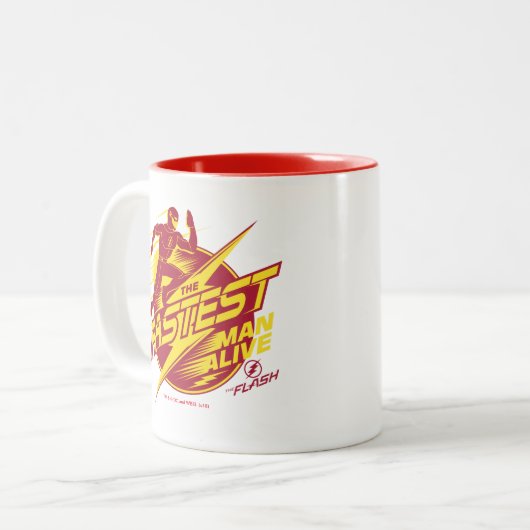 De flits | De snelste Man leeft Tweekleurige Koffiemok (Voorkant links)