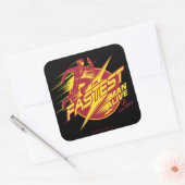 De flits | De snelste Man leeft Vierkante Sticker (Envelop)